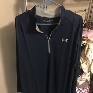 NWT men’s Under Armour  zip pullover navy